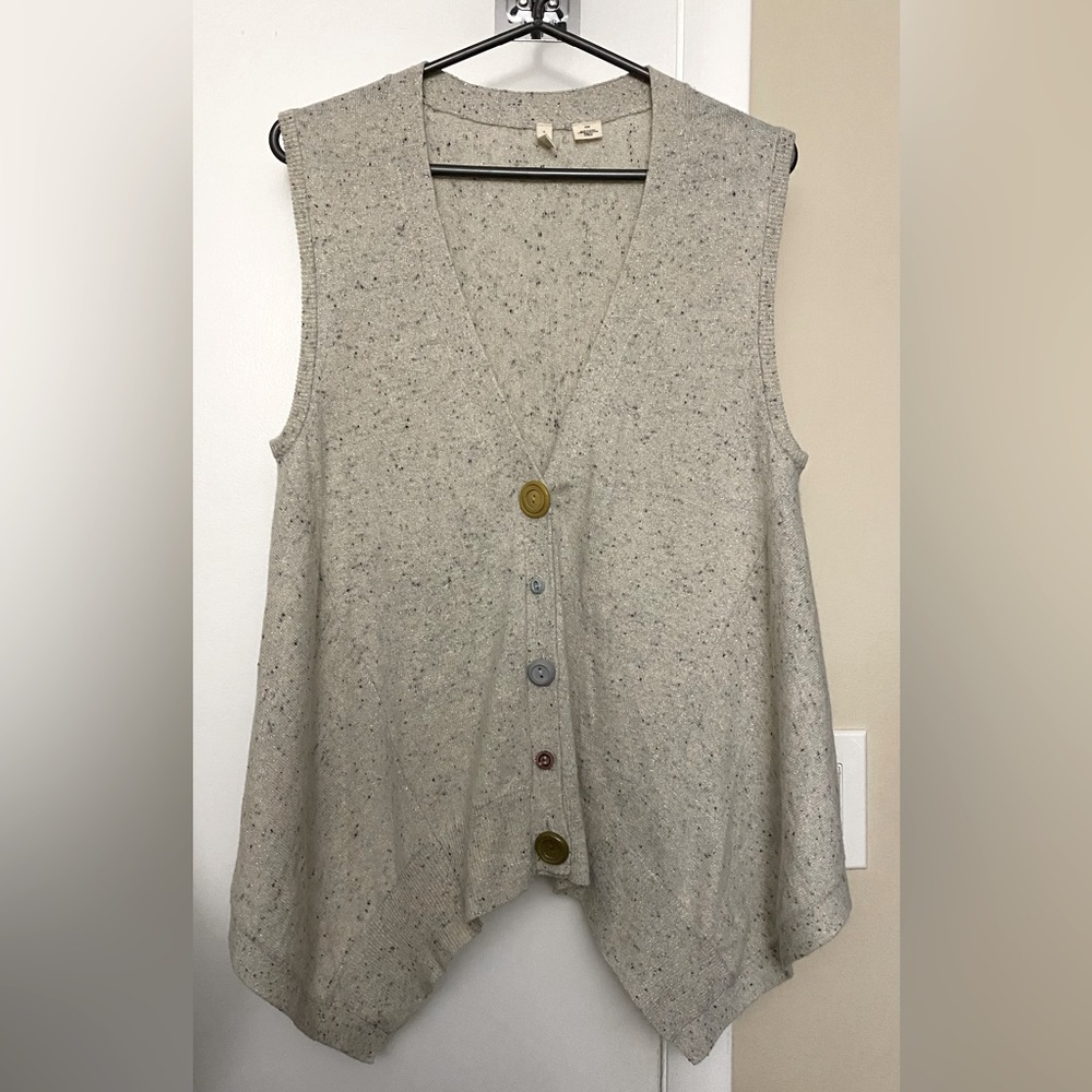 Moth Speckled Cream Sweater Vest
